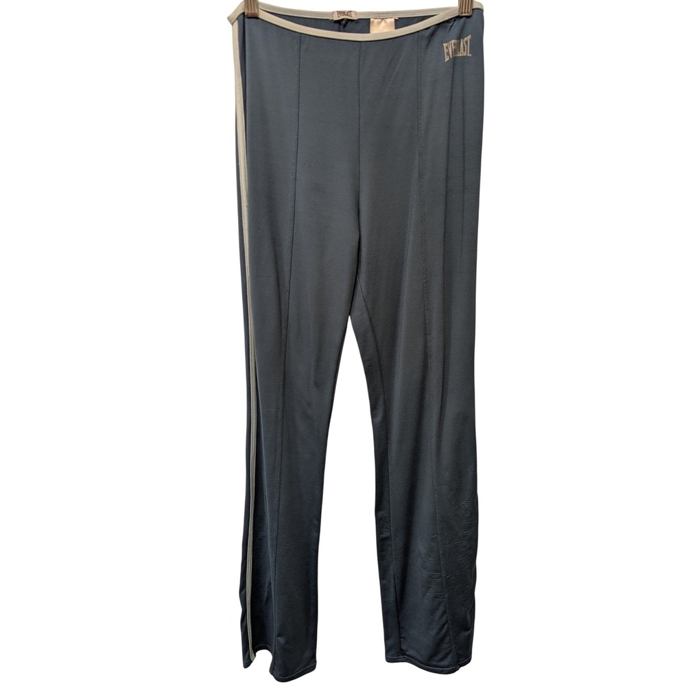 Everlast Athletic Track Pants Blue Double Stripe Flare Leg Workout Wear Women's